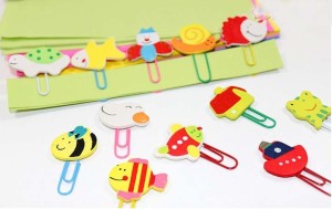 wooden animal paper clips