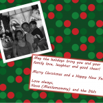 santos christmas card merry christmas card