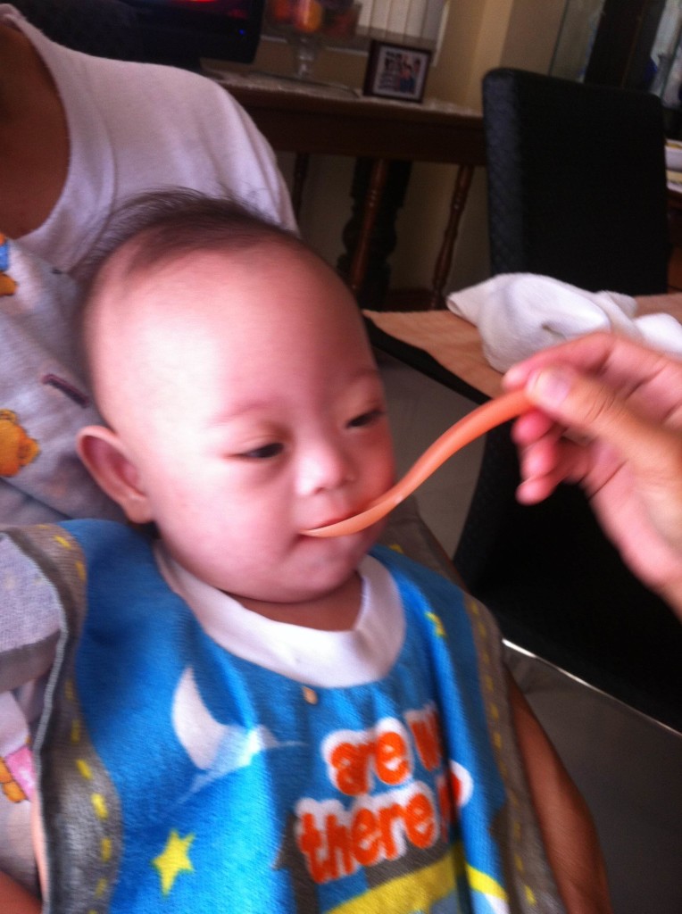 Noah feeding