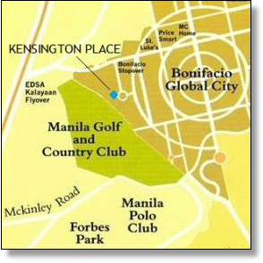 kensington place bonifacio global city map