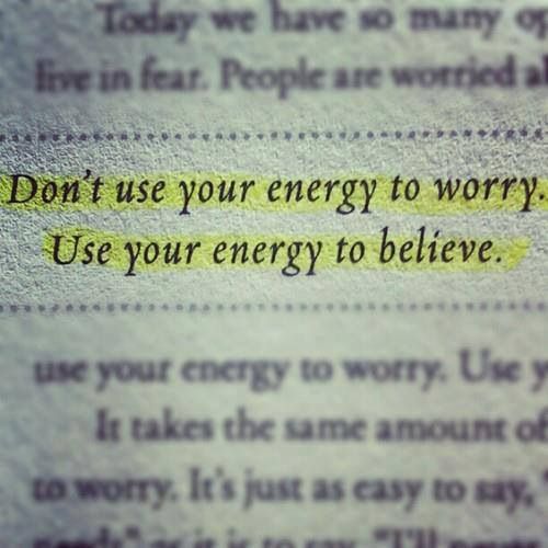 worry and energy