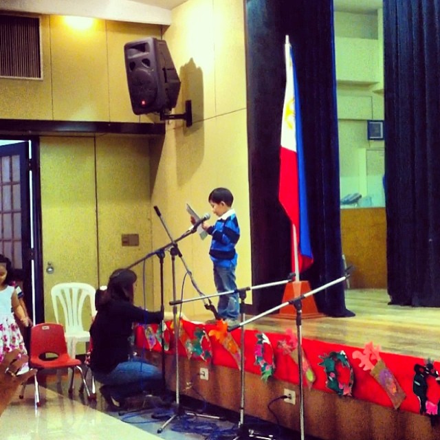 David Hosting Books and Blocks Christmas Program 2013