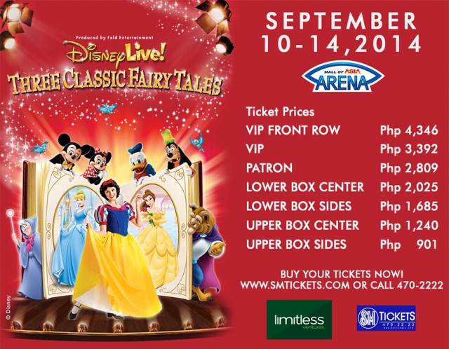 disney live classic fairytales ticket prices