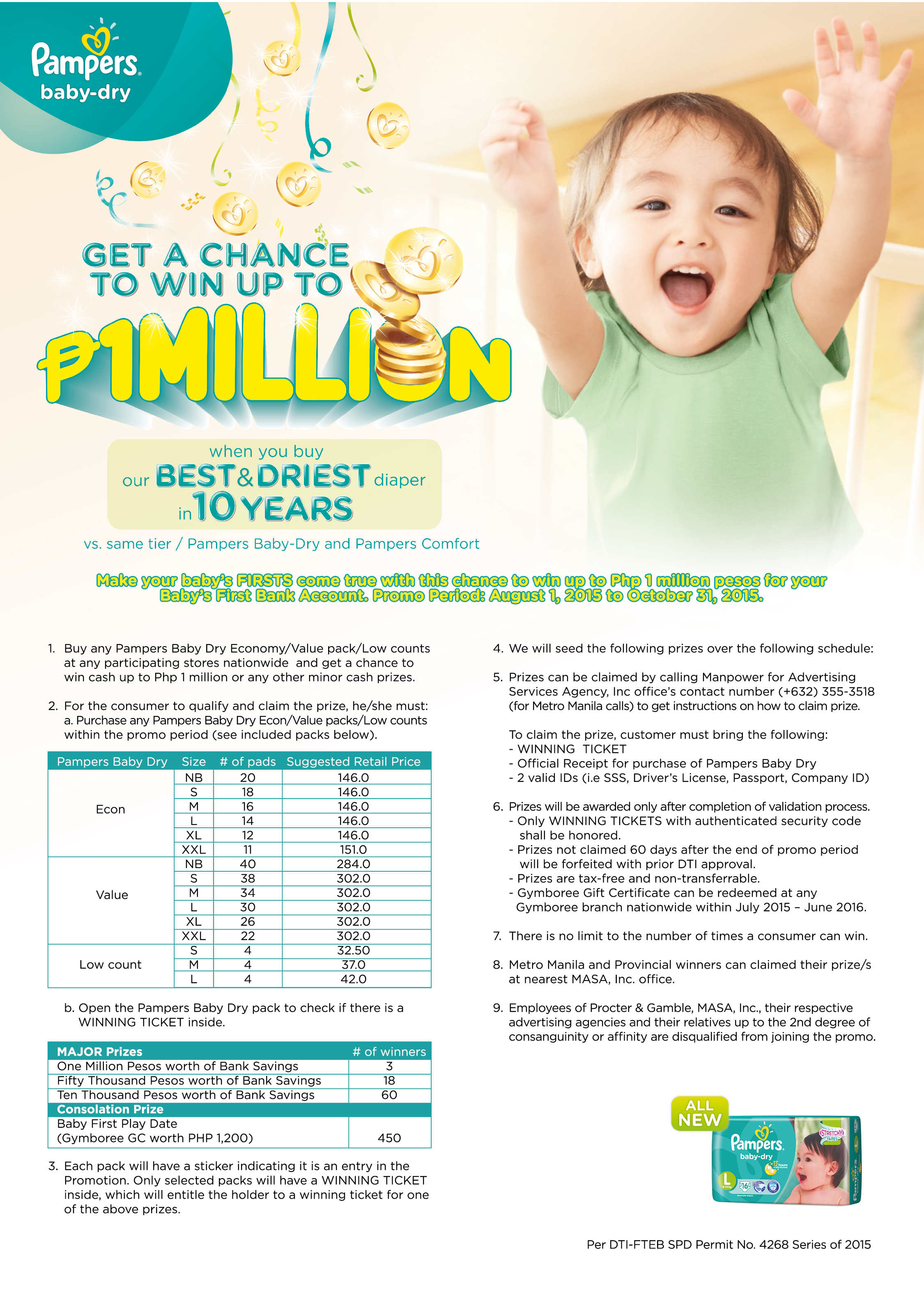 pampers first million poster