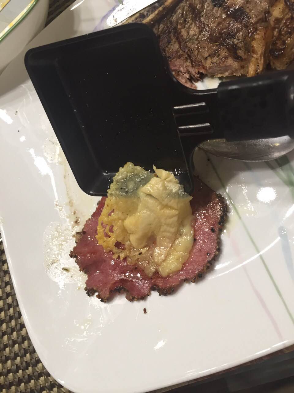 oster mini raclette grill and pastrami